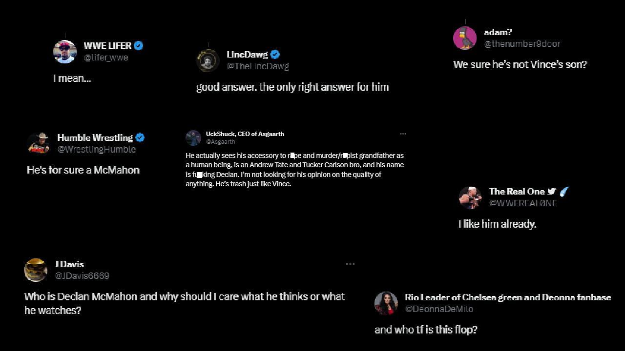 Some notable reactions to Declan's comments